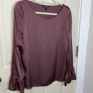 dark purple chiffon dress blouse